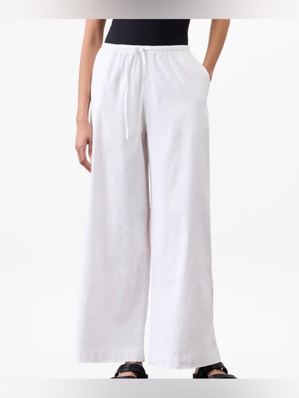 ATHLETA Paradise Wide Leg Linen Blend Pant NWT
